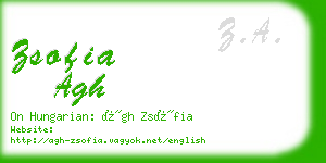 zsofia agh business card